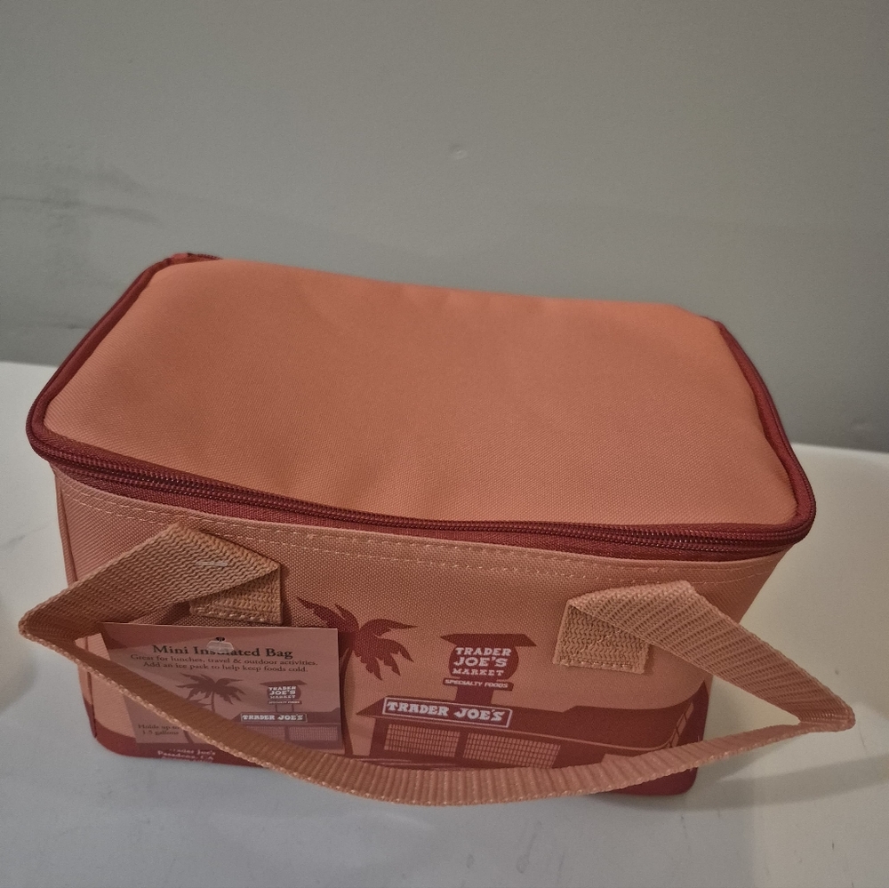 Trader Joe's Peach-Colored Mini Insulated Lunch Bag